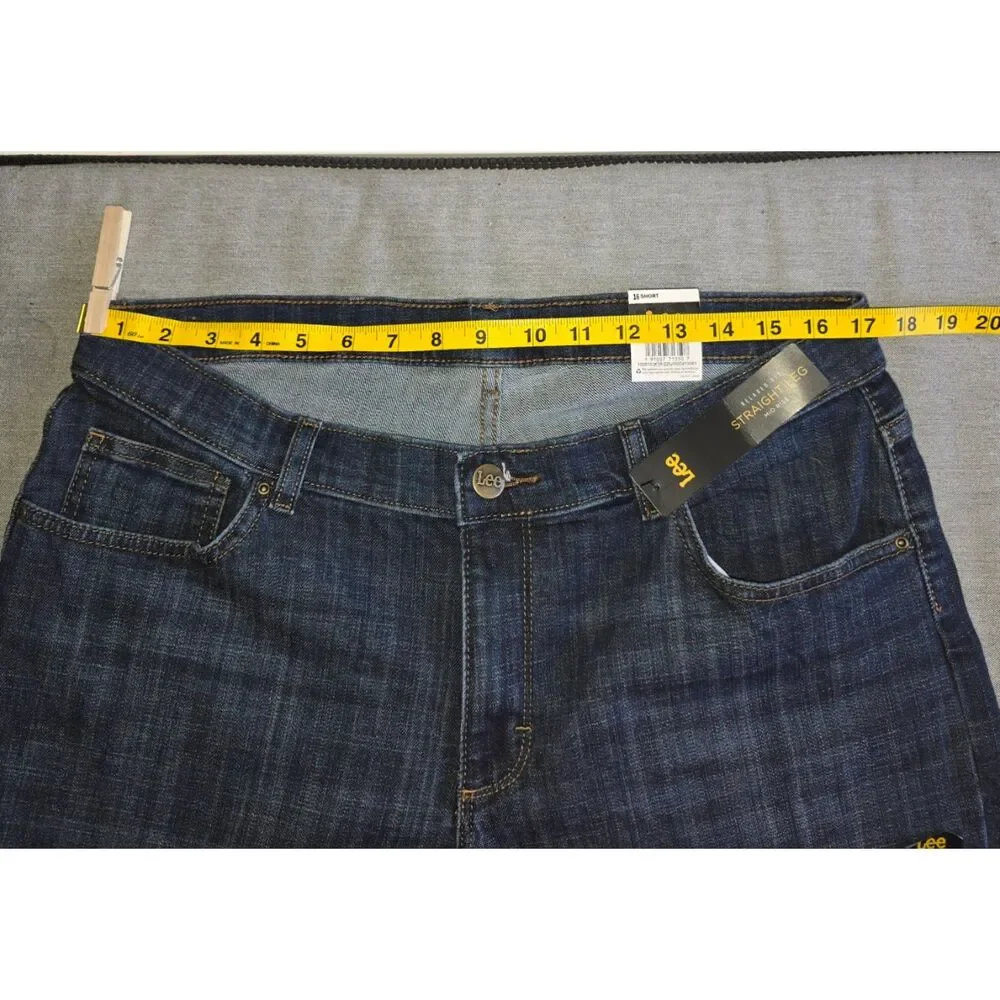 NWT Lee Women's Relaxed Fit Straight Leg Jean Mid Rise 16 Short Bewitched Blue - Picture 8 of 9